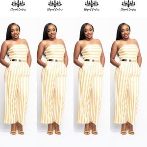 Yellow and White Jumpsuit